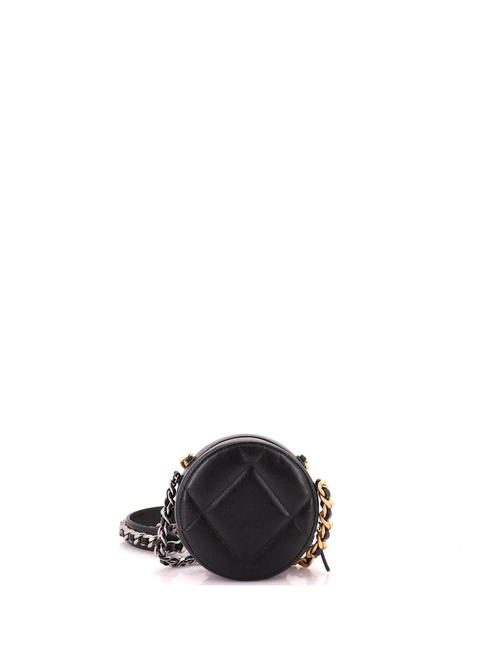 Chanel 19 Round Clutch With Chain #303907C27B - Picture 3 of 6